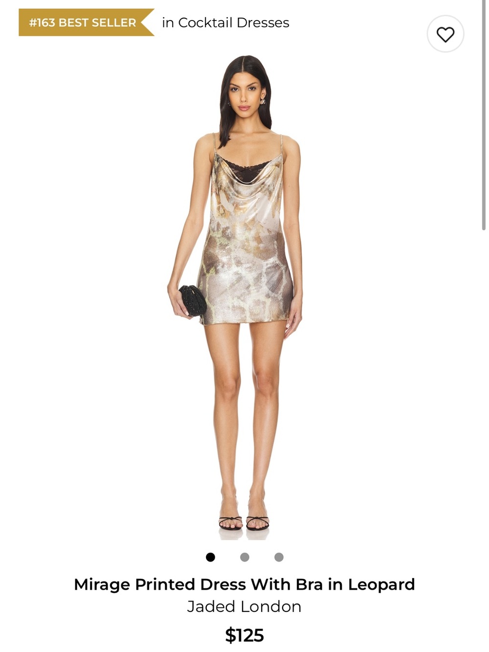 Jaded London Mirage Printed Dress With Bra in Leopard